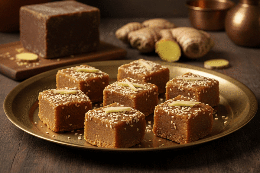 अर्द्रक पाक (Ardraka Pak / Ginger Barfi): Healthy आयुर्वेदिक अदरक की बर्फ़ी, लाभ और विधि (2025) Ardraka Paka