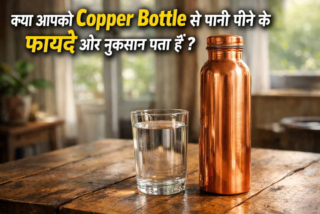 Copper Bottle में पानी पीने के फायदे और नुकसान: क्या सच में फायदेमंद है ? Copper Bottle में पानी पीने के फायदे