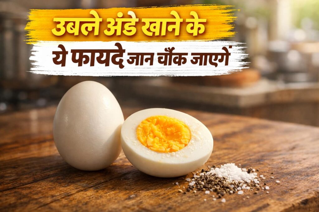 उबले अंडे खाने से क्या होता है ? जानिए फायदे और सावधानियां। उबले अंडे खाने के फायदे