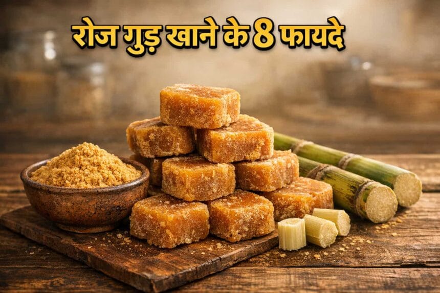 रोज गुड़ खाने के 8 जबरदस्त फायदे: सेहत के लिए क्यों है ये सुपरफूड ? गुड़ खाने के 8 जबरदस्त फायदे
