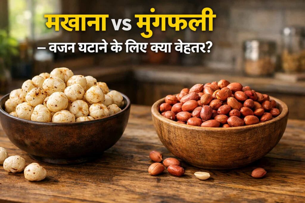 मखाना vs मूंगफली: वजन घटाने के लिए 2026 में कौन सा बेहतर है ? मखाना vs मूंगफली