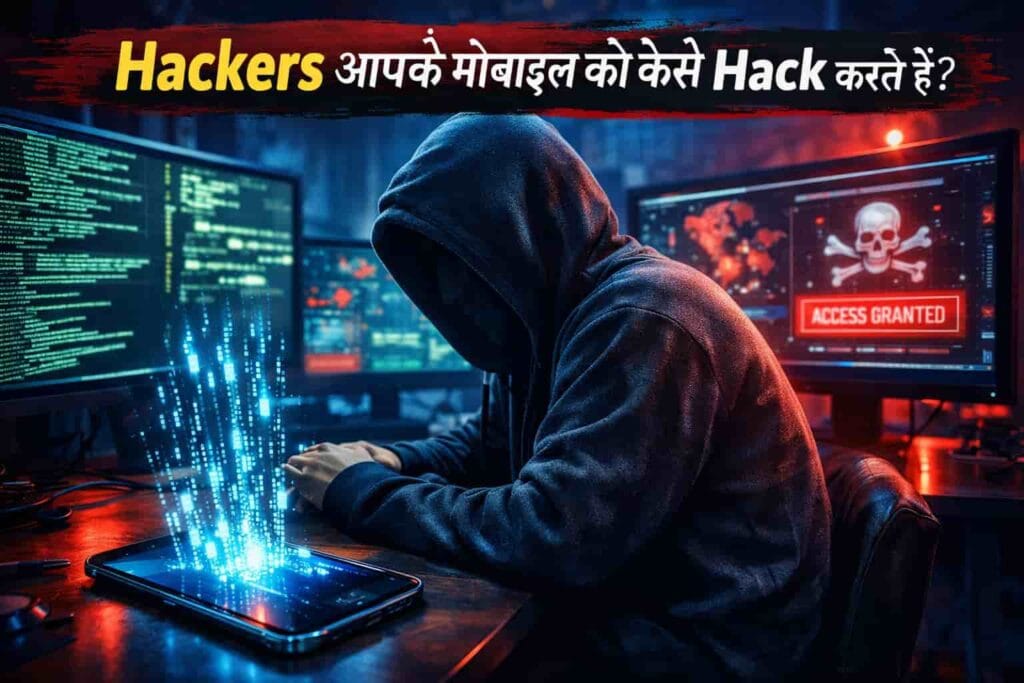 Hackers आपके मोबाइल को कैसे Hack करते हैं ? 7 खतरनाक तरीके जिनसे आपका डेटा चोरी हो सकता है मोबाइल हैक