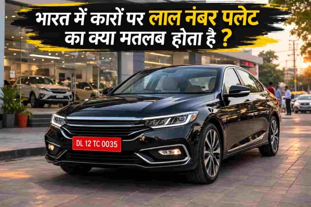 भारत में कारों पर लाल नंबर प्लेट का क्या मतलब होता है ? जानिए इसका असली कारण लाल नंबर प्लेट