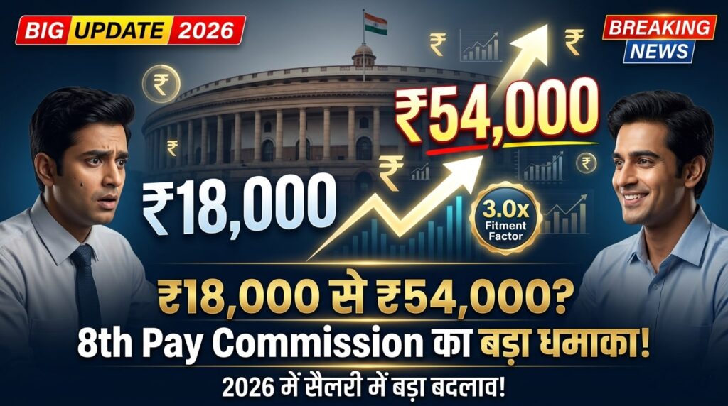8th Pay Commission Shock 2026: क्या ₹51,250 होगी न्यूनतम सैलरी ? जानिए बड़ा खुलासा 8th Pay Commission