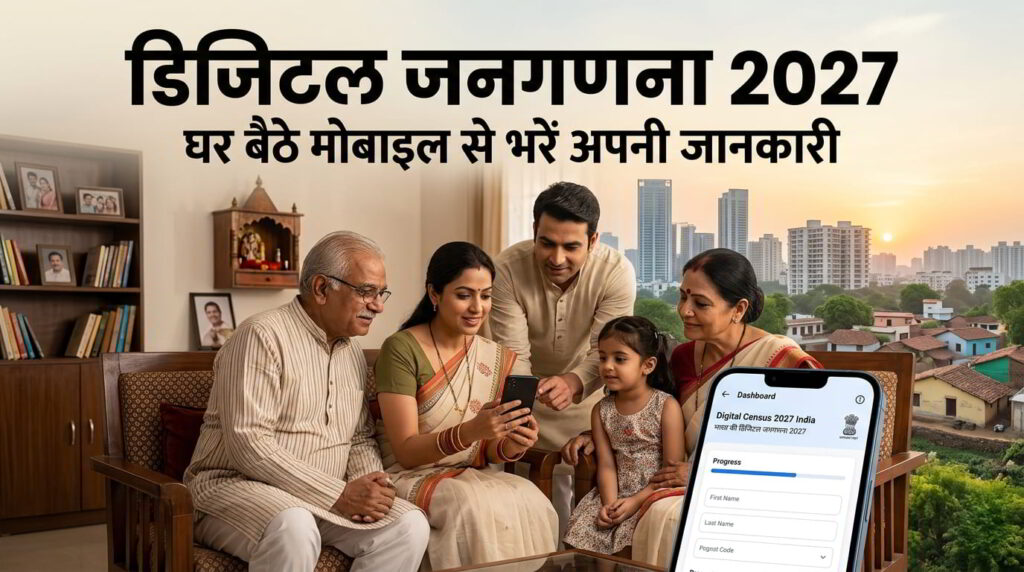डिजिटल जनगणना 2027 : घर बैठे मोबाइल से कैसे भरें अपनी जानकारी ? जानें पूरी प्रक्रिया डिजिटल जनगणना 2027