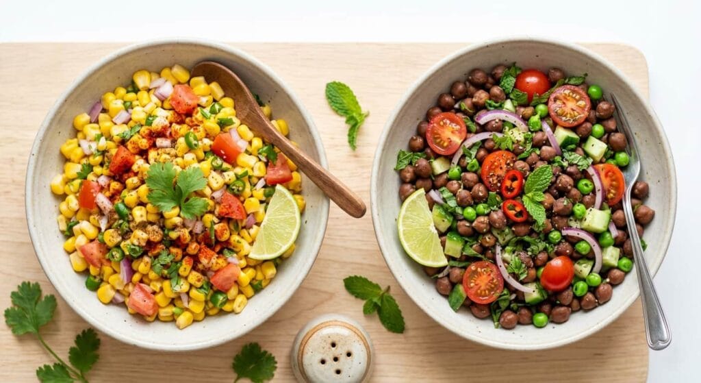 स्वीट कॉर्न चाट vs उबले चने – वज़न घटाने के लिए कौन बेहतर ? जानें पूरा सच ! स्वीट कॉर्न चाट vs उबले चने